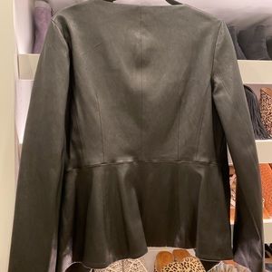 Black leather theory jacket never been worn